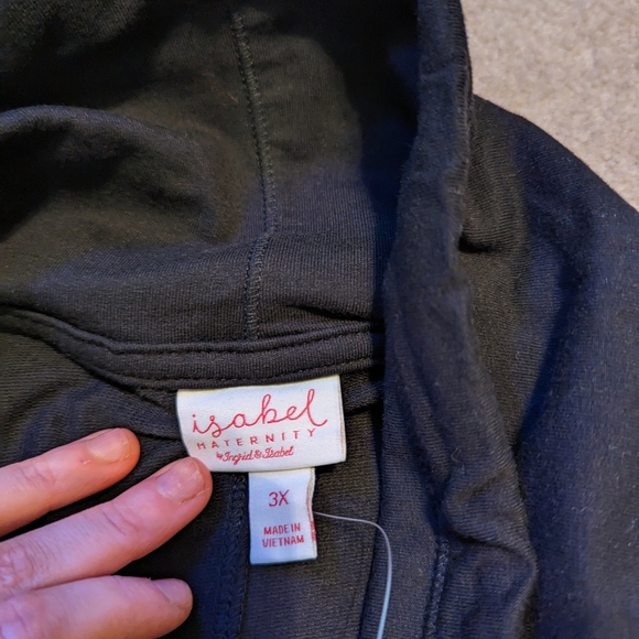 Isabel maternity by Ingrid & Isabel black turtleneck w/ drawstrings top - Picture 9 of 13